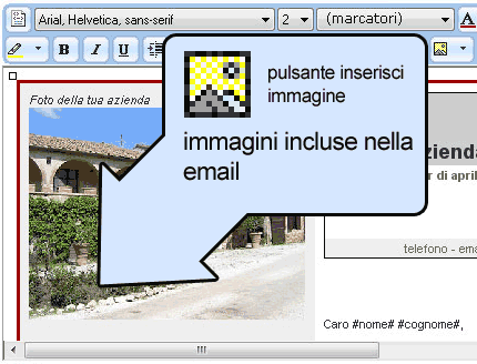 inserisci immagine nelle email html